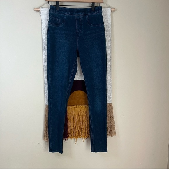 Spanx Jean-ish dark blue Ankle Leggings sz  small - Picture 2 of 8